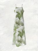 Vestido Casual Estampado Botánico sin Mangas