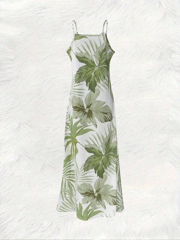 Vestido Casual Estampado Botánico sin Mangas - Image 12