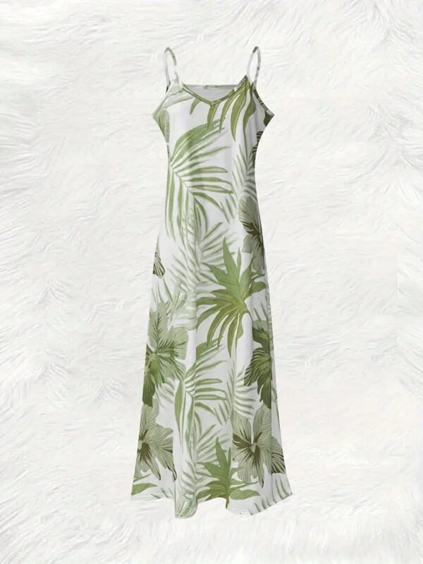 Vestido Casual Estampado Botánico sin Mangas - Image 15