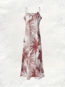 Vestido Casual Estampado Botánico sin Mangas