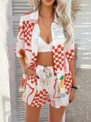 Conjunto Veraniego Bohemio de Blusa y Shorts con Estampado Floral