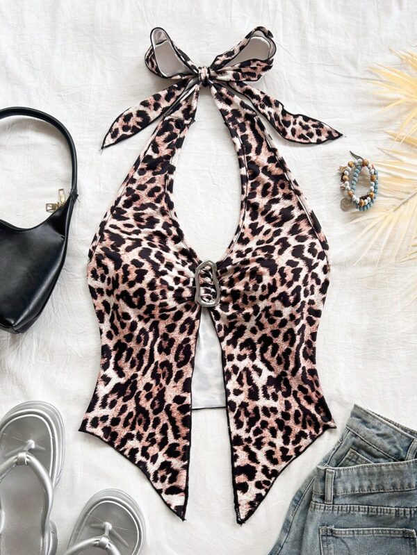Camisola Negro Elegante con Hebilla Metálica y Dobladillo Asimétrico - Image 53
