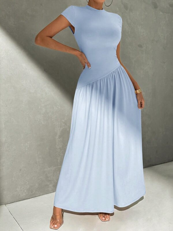 Vestido Midi Asimétrico A-Line Elegante y Simple con Cuello Alto - Image 57