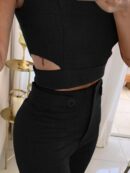 Set Coordinado Elegante de Camisola y Pantalón con Botones