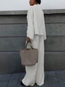 Set Casual de Pantalón Ancho y Top con Lazada Frontal