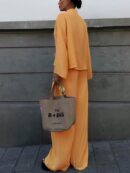 Set Casual de Pantalón Ancho y Top con Lazada Frontal