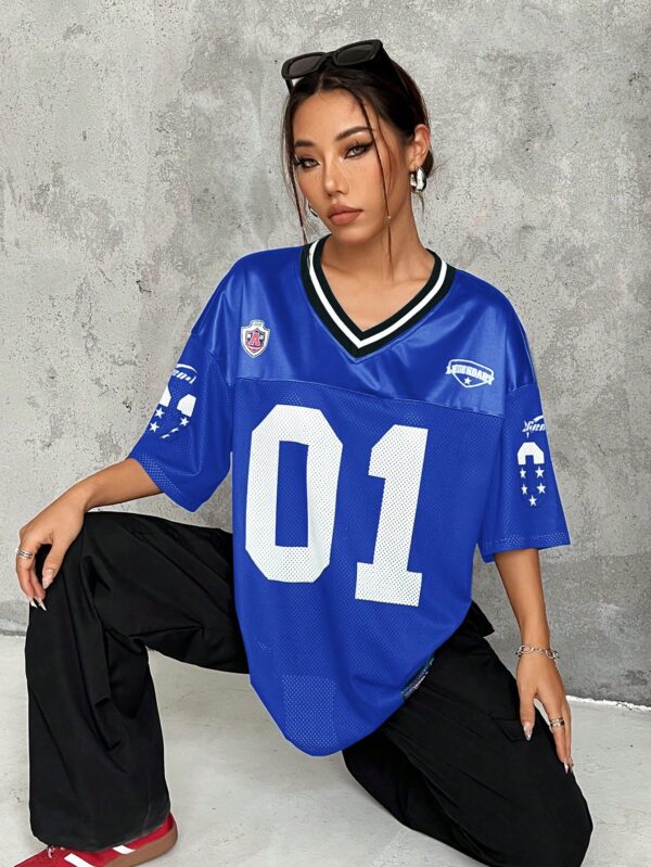 Camiseta Deportiva de Malla con Estampado de Números y Letras - Image 75