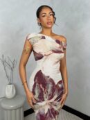 Vestido Largo Asimétrico Elegante Ajustado