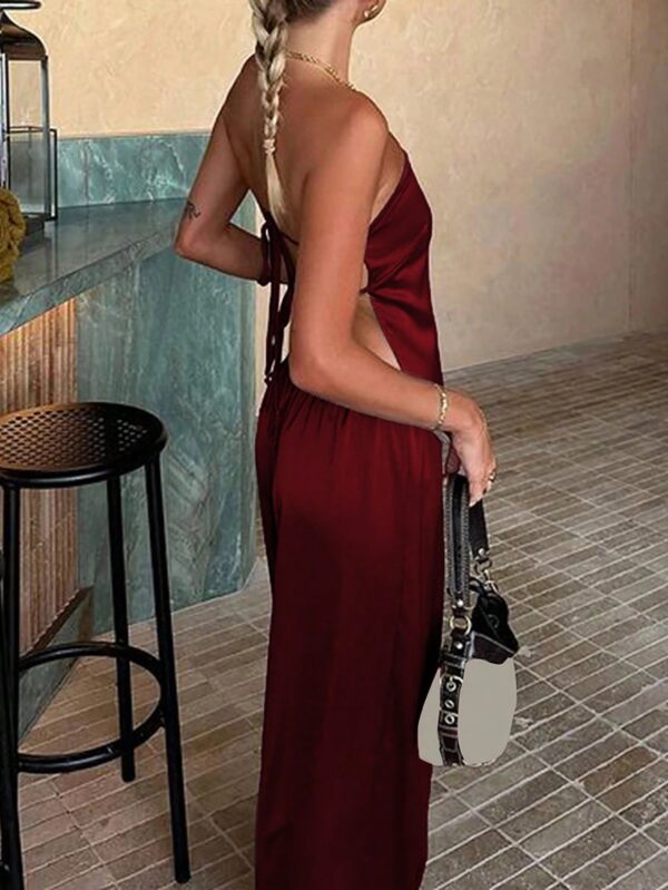 Conjunto Casual de Top Bandeau y Falda en Color Sólido - Image 15