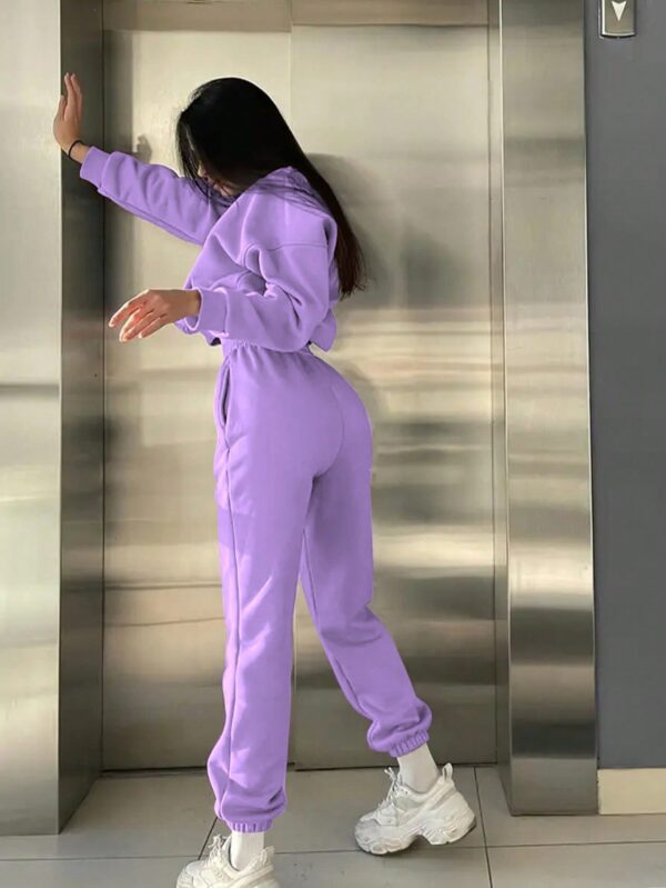 Conjunto Casual de Buzo y Pantalón con Estampado de Letras (2 Piezas) - Image 33
