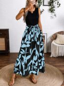 Vestido Estampado de Verano con Cinturón y Detalle de Volantes