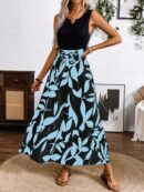 Vestido Estampado de Verano con Cinturón y Detalle de Volantes