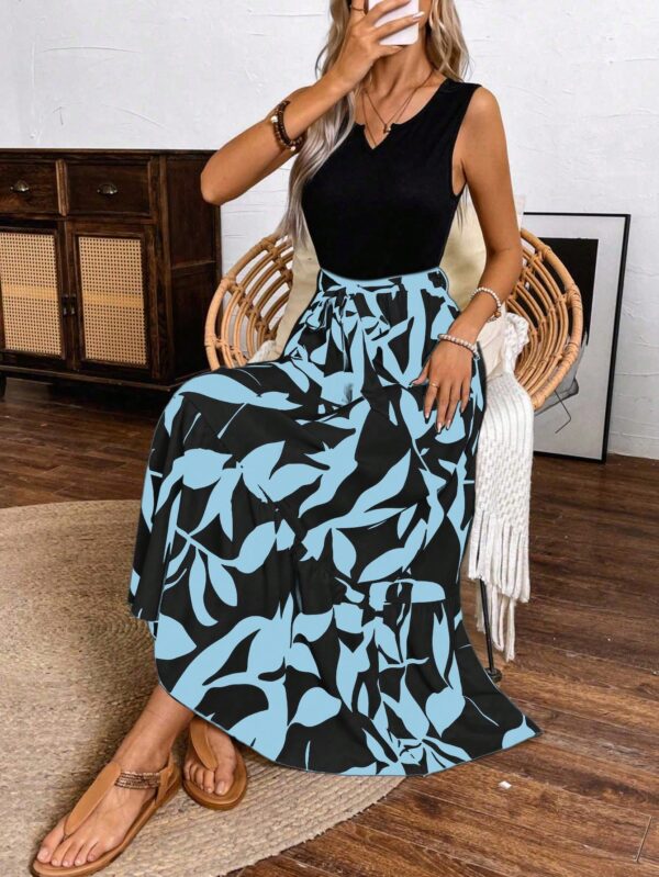 Vestido Estampado de Verano con Cinturón y Detalle de Volantes - Image 20
