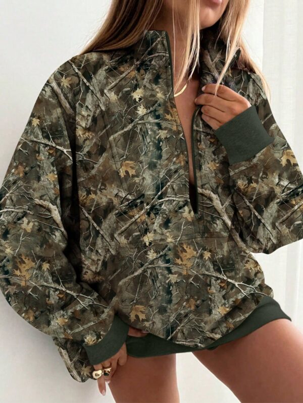 Buzo Cuello Alto con Medio Cierre y Capucha - Estilo Casual - Image 11