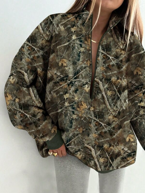 Buzo Cuello Alto con Medio Cierre y Capucha - Estilo Casual - Image 13