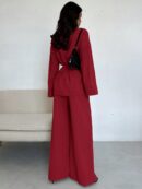 Set Elegante y Casual de Shacket y Pantalón con Cinturón