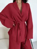 Set Elegante y Casual de Shacket y Pantalón con Cinturón