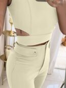 Set Coordinado Elegante de Camisola y Pantalón con Botones