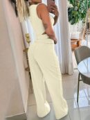 Set Coordinado Elegante de Camisola y Pantalón con Botones