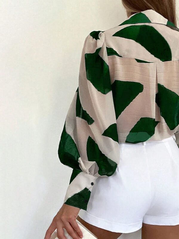 Camisa Estampada Multicolor de Manga Larga para Uso Diario - Image 12