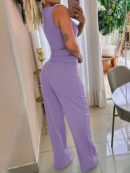 Set Coordinado Elegante de Camisola y Pantalón con Botones