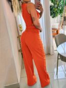 Set Coordinado Elegante de Camisola y Pantalón con Botones