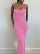 Vestido Sirena Espalda Descubierta con Tirantes Finos