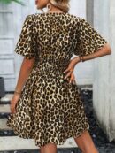 Vestido Casual Cuello en V con Mangas Mariposa