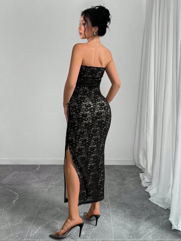 Vestido Strapless Tie Dye con Abertura Lateral y Ruched - Image 33