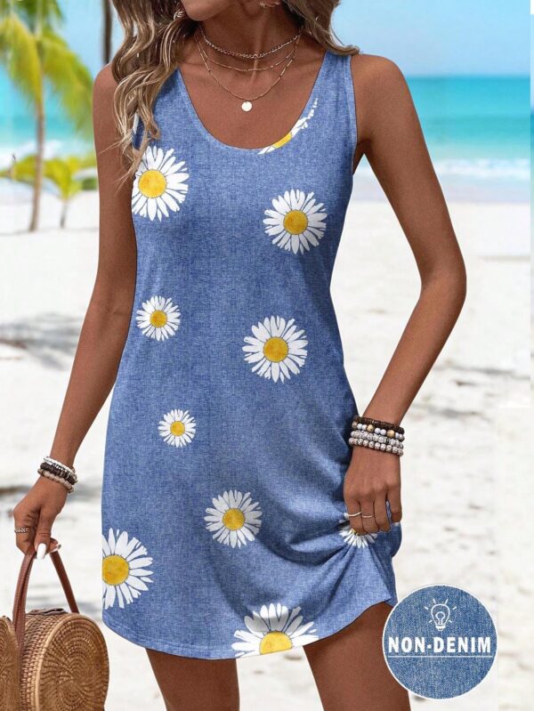 Vestido Bodycon sin Mangas con Estampado de Moda - Image 34
