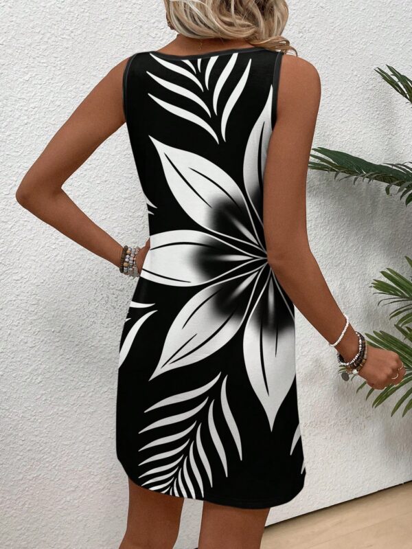 Vestido Bodycon sin Mangas con Estampado de Moda - Image 39