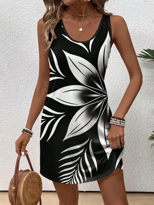 Vestido Bodycon sin Mangas con Estampado de Moda - Image 41