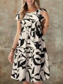 Vestido Casual Estampado Geométrico de Verano