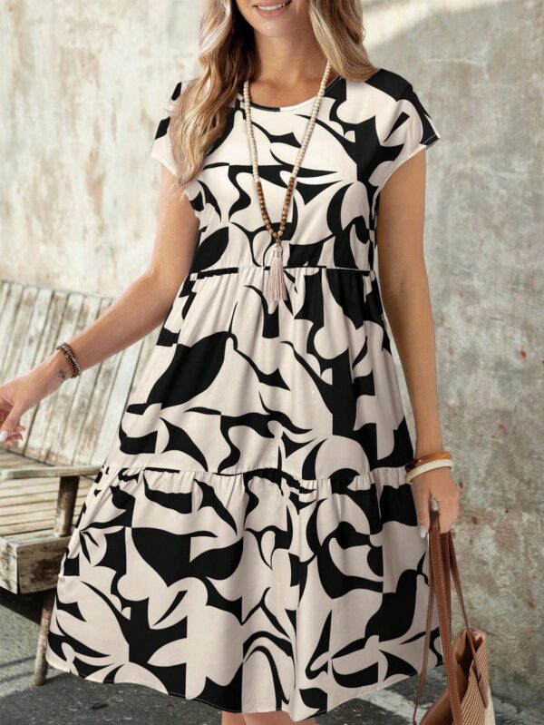 Vestido Casual Estampado Geométrico de Verano - Image 42