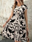 Vestido Casual Estampado Geométrico de Verano