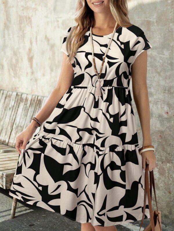 Vestido Casual Estampado Geométrico de Verano - Image 43