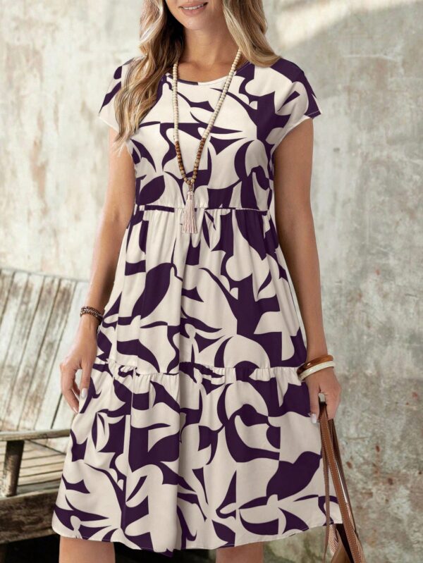 Vestido Casual Estampado Geométrico de Verano - Image 45