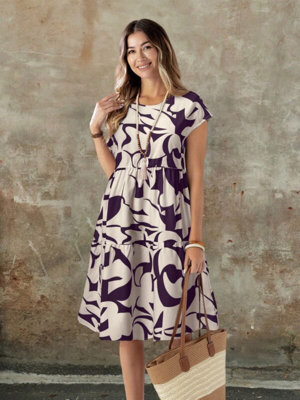 Vestido Casual Estampado Geométrico de Verano - Image 47