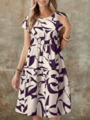 Vestido Casual Estampado Geométrico de Verano