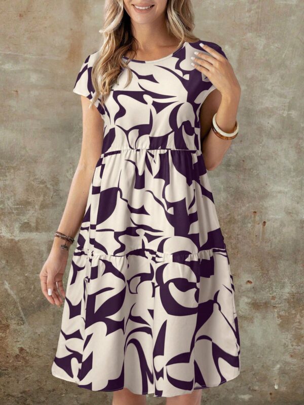 Vestido Casual Estampado Geométrico de Verano - Image 48