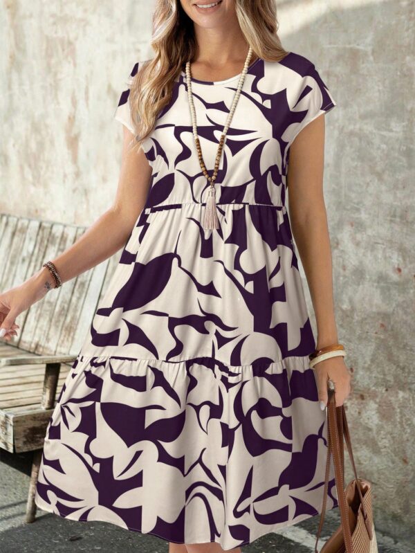 Vestido Casual Estampado Geométrico de Verano - Image 49