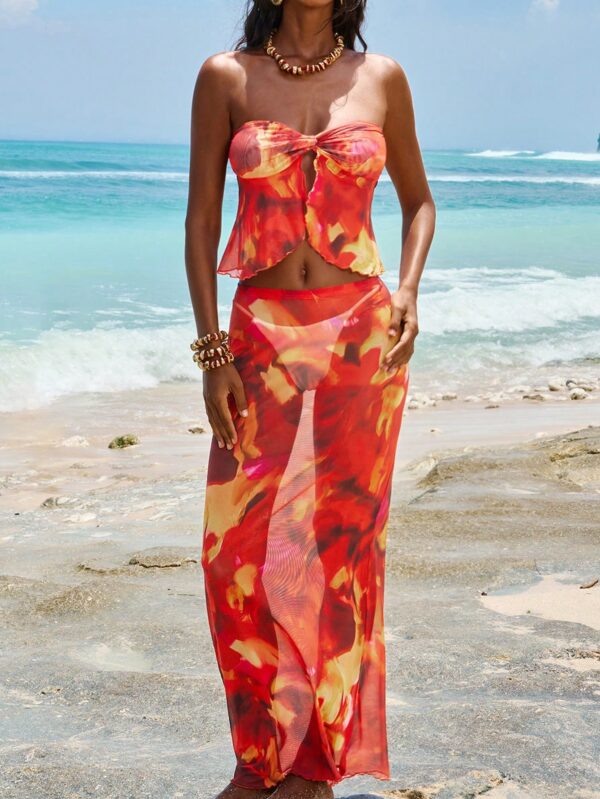 Set dos piezas Bandeau Bodycon estilo playero - Image 8