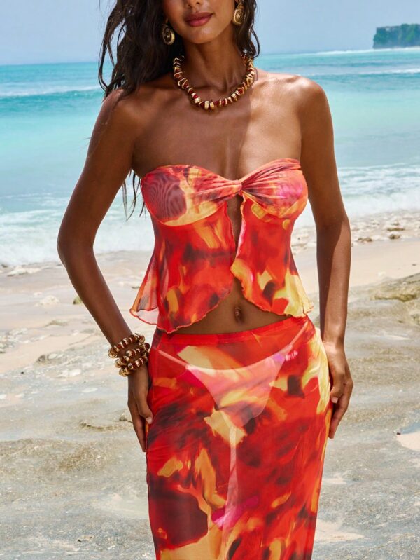 Set dos piezas Bandeau Bodycon estilo playero - Image 7