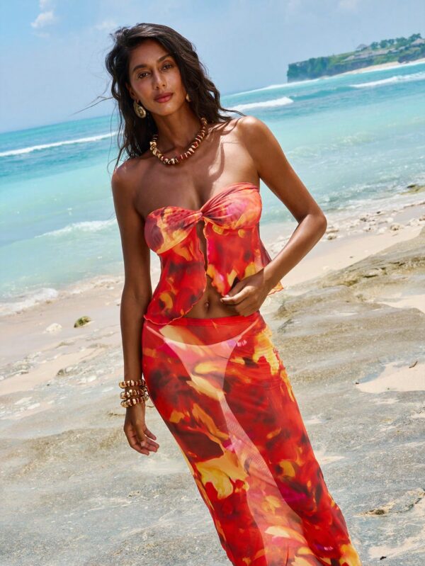Set dos piezas Bandeau Bodycon estilo playero - Image 10