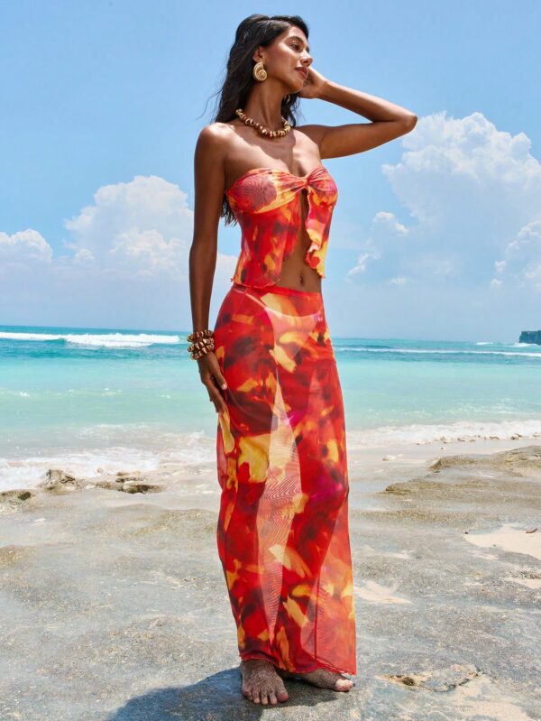 Set dos piezas Bandeau Bodycon estilo playero - Image 13