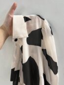 Camisa Estampada Multicolor de Manga Larga para Uso Diario
