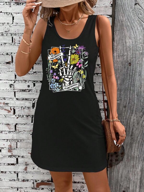 Vestido Bodycon sin Mangas con Estampado de Moda - Image 50