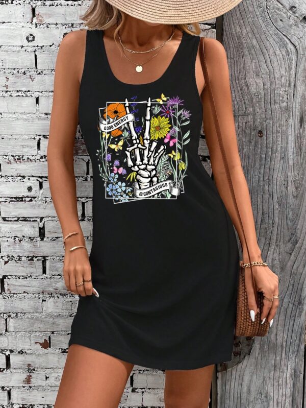 Vestido Bodycon sin Mangas con Estampado de Moda - Image 52