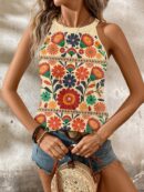 Top de Verano a Rayas con Cuello Halter