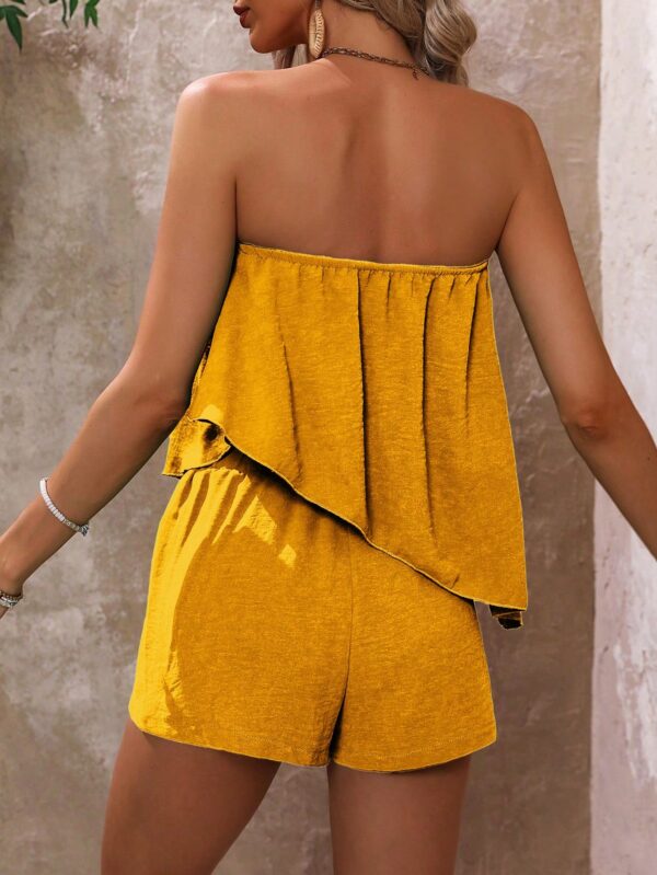 Conjunto Casual de Tubo y Shorts en Color Sólido para Mujer - Image 63